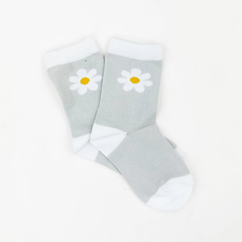 LMSS® CHILD CREW SOCKS - Have A Great Daysy (Light Gray)
