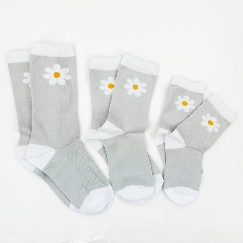 LMSS® CHILD CREW SOCKS - Have A Great Daysy (Light Gray)