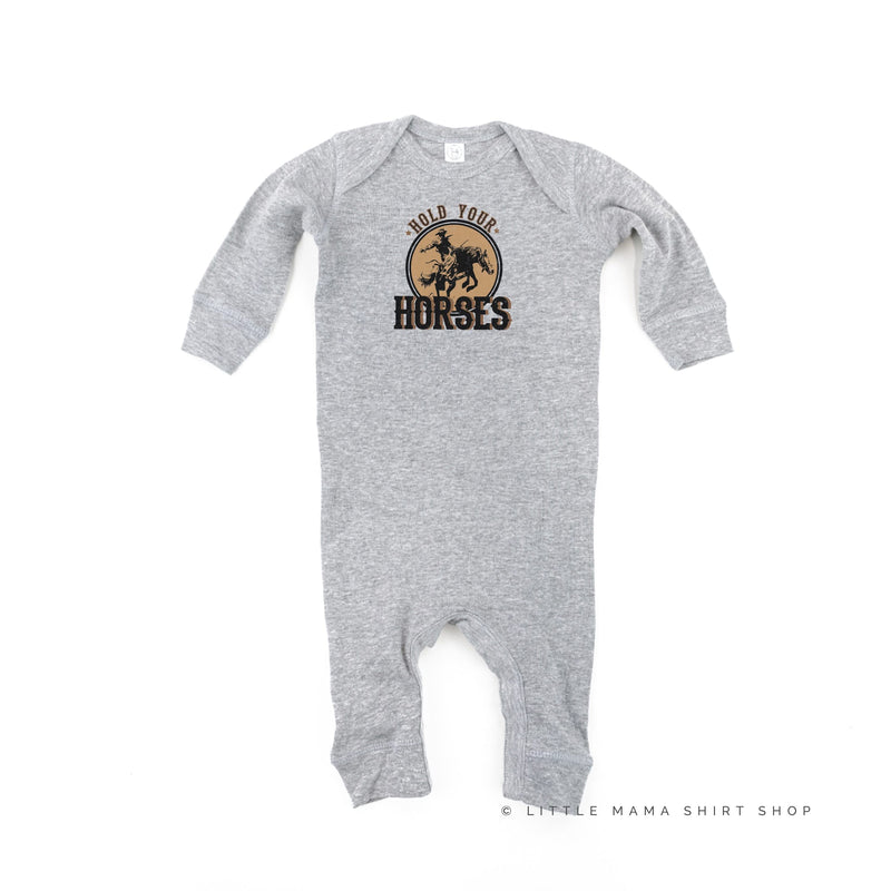 Hold Your Horses - Distressed Design - Baby Sleeper