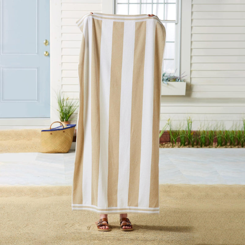 Oversized Striped Cabana Beach Towel - Edgartown Collection