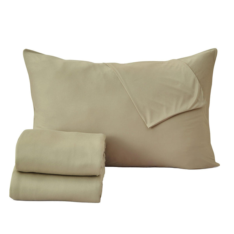 4-Piece Interlock Microfiber Sheet Set - Mackenna Collection