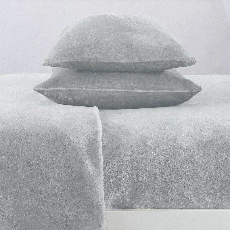 4-Piece Solid Plush Sheet - Velvet Luxe Collection