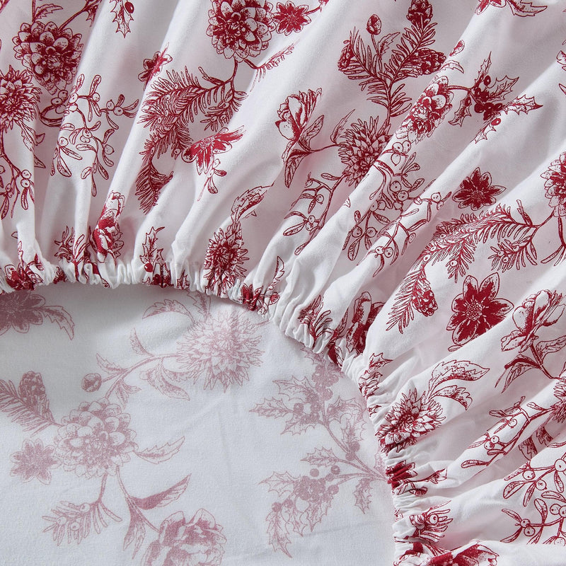 4 Piece Watercolor Floral Microfiber Sheet - Delia Collection