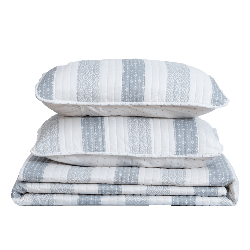 3-Piece Stripe Quilt - Adele Collection