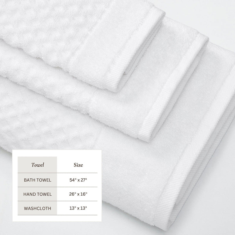 Cotton Diamond Waffle Weave Bath Towel Set - Grayson Collection