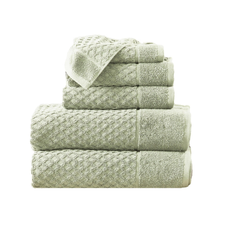 Cotton Diamond Waffle Weave Bath Towel Set - Grayson Collection