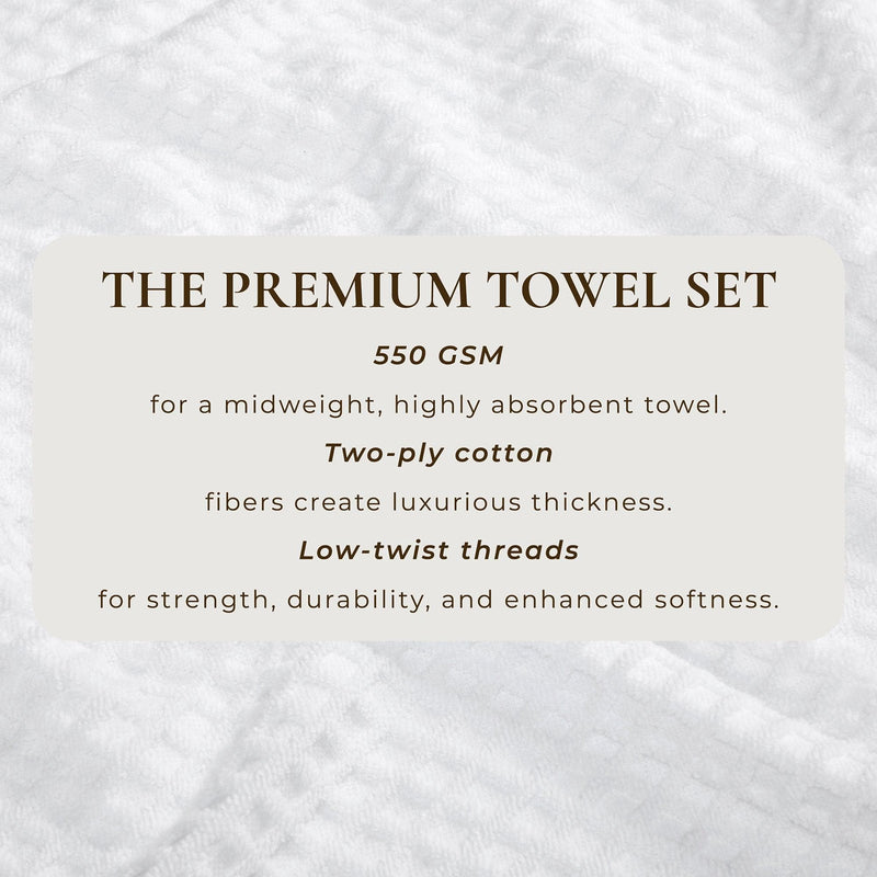 Cotton Diamond Waffle Weave Bath Towel Set - Grayson Collection