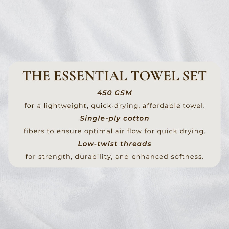 Cotton Terry Bath Towel Set - Cooper Collection