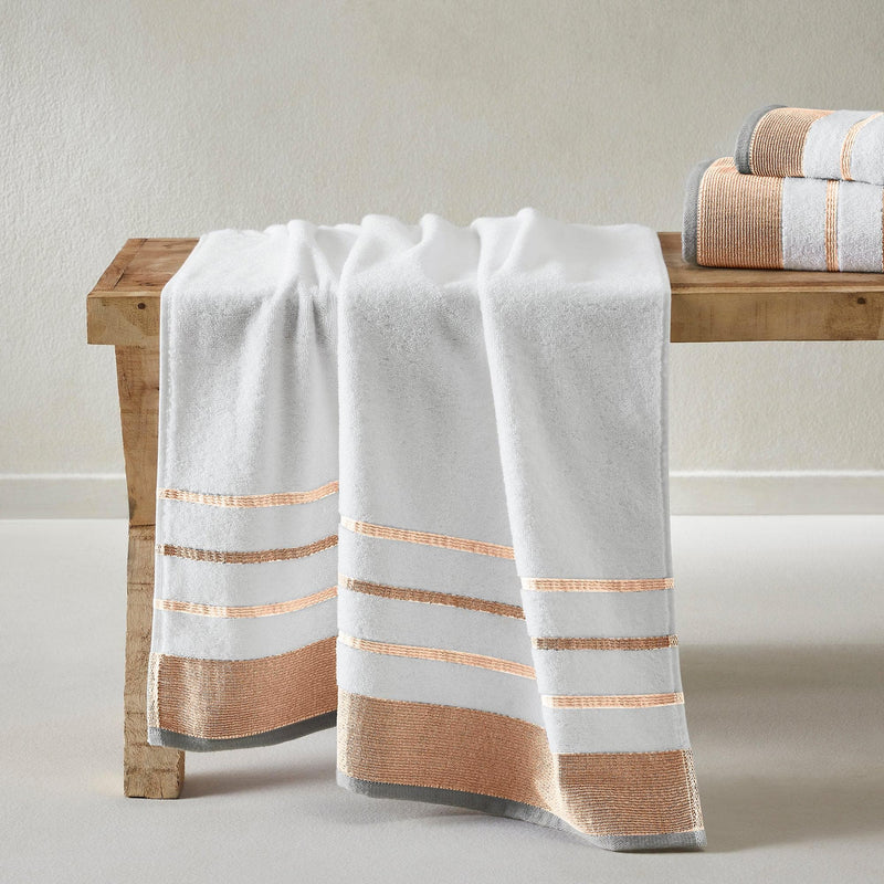 Decorative Cotton Stripe Bath Towel Set - Noelle Collection