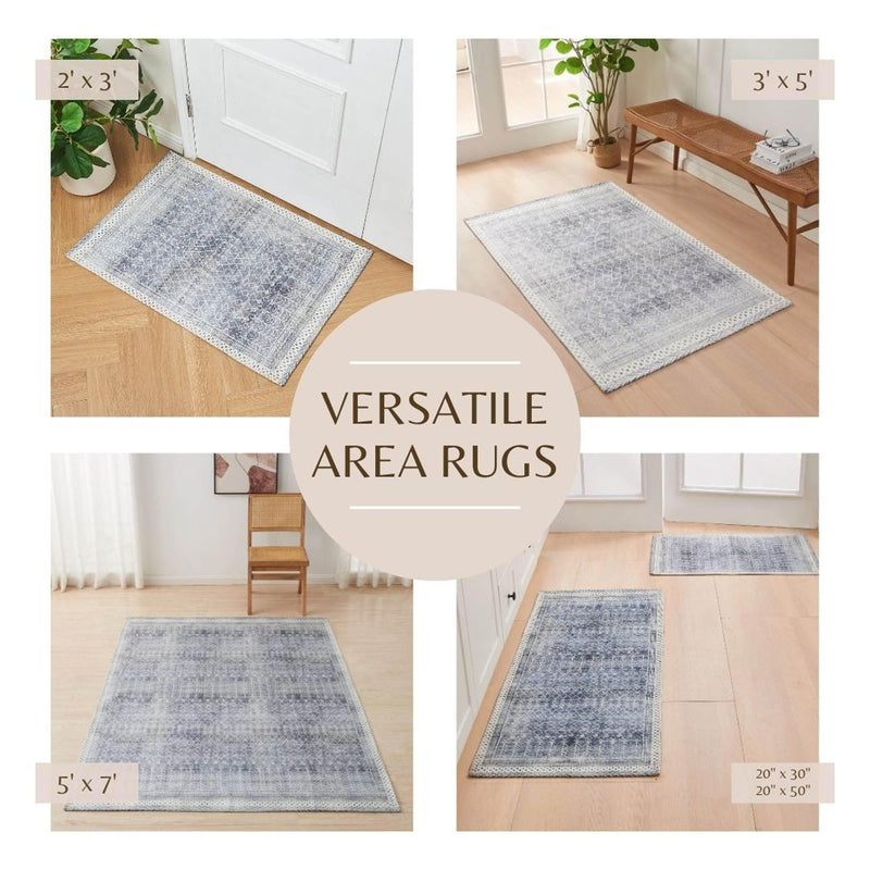 Distressed Moroccan Machine Washable Accent Runner 2'4" x 7' - Neve Collection