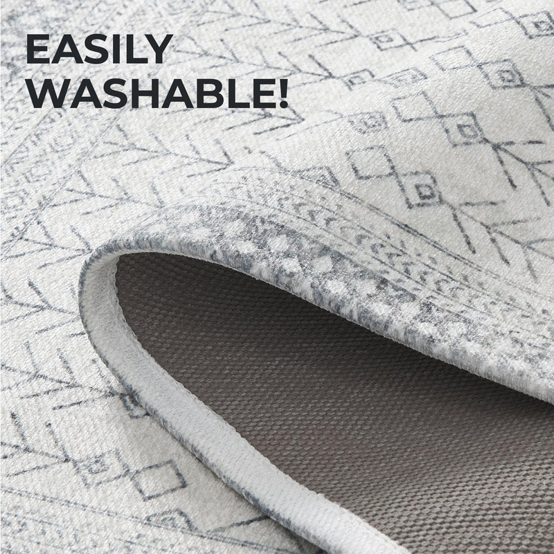 Distressed Moroccan Machine Washable Accent Runner 2'4" x 7' - Neve Collection