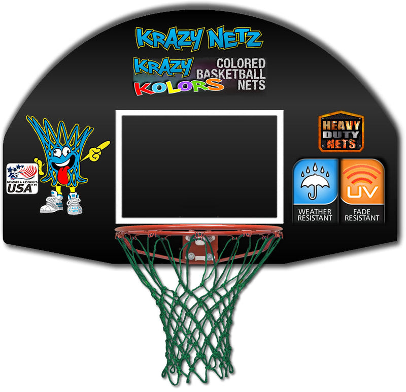 Krazy Netz Heavy Duty Green Basketball Rim Net