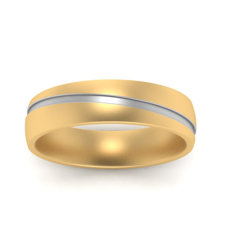 Grooved 2 Tone Mens Band