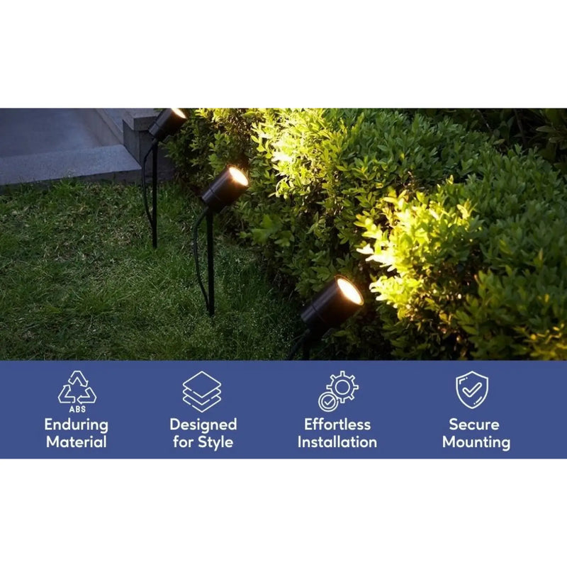 Ground Metal Stakes for 12V Fixtures - Spike Mount with 1/2" NPT Thread- Pack(2)