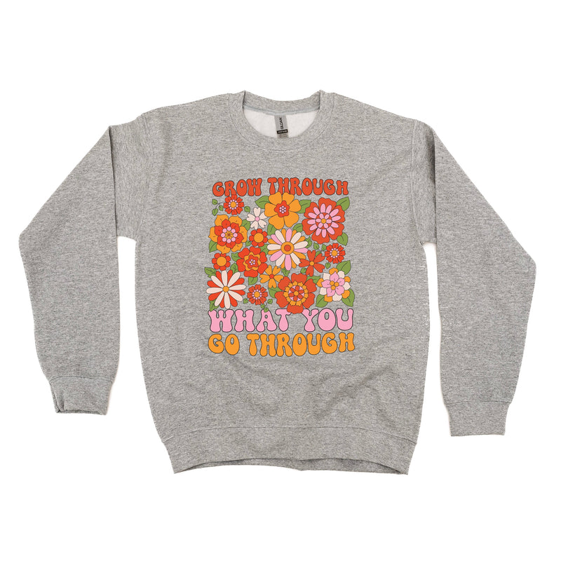 Grow Through What You Go Through - BASIC FLEECE CREWNECK