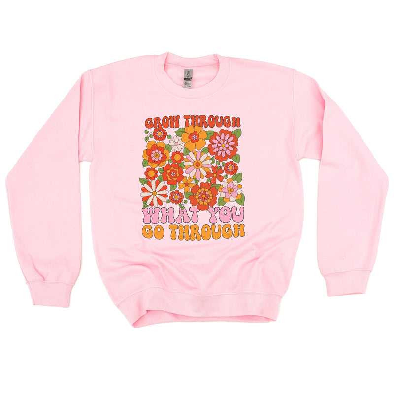 Grow Through What You Go Through - BASIC FLEECE CREWNECK