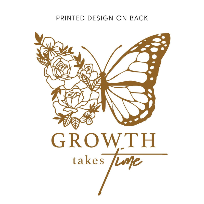 Embroidered/Printed PIGMENT Crewneck (pf&b) - Floral Butterfly / Growth Takes Time