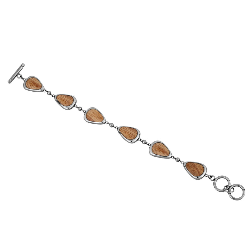 Gum Burl Drop Bracelet - Gunmetal