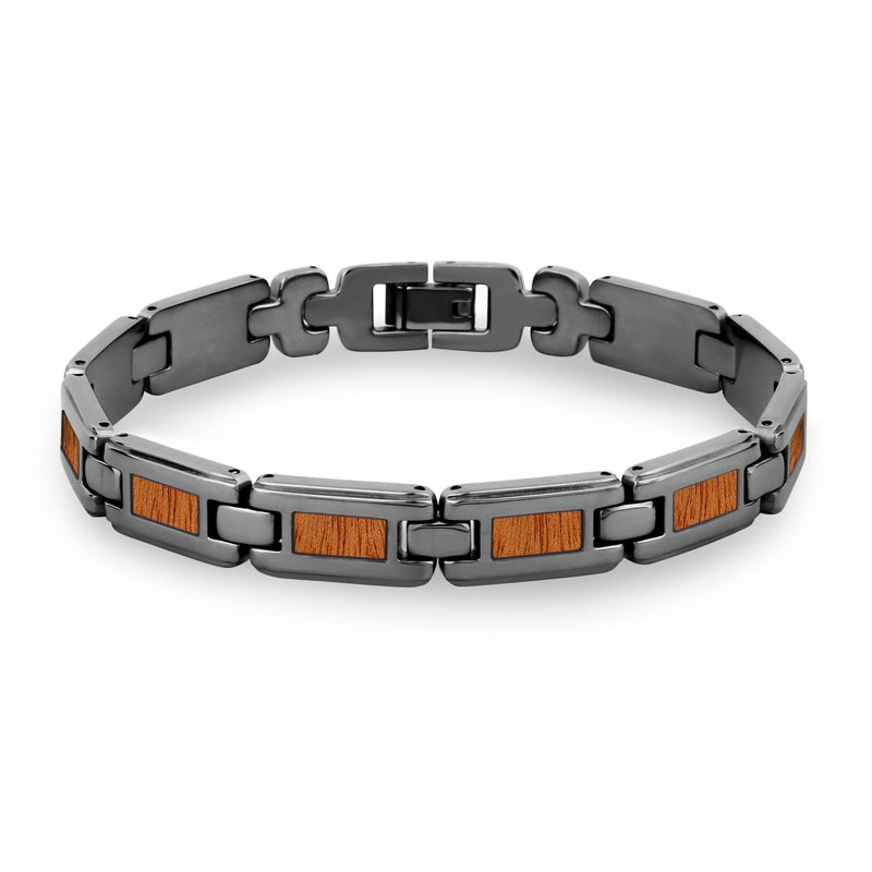 Gum Burl Ladies Link Bracelet - Gunmetal