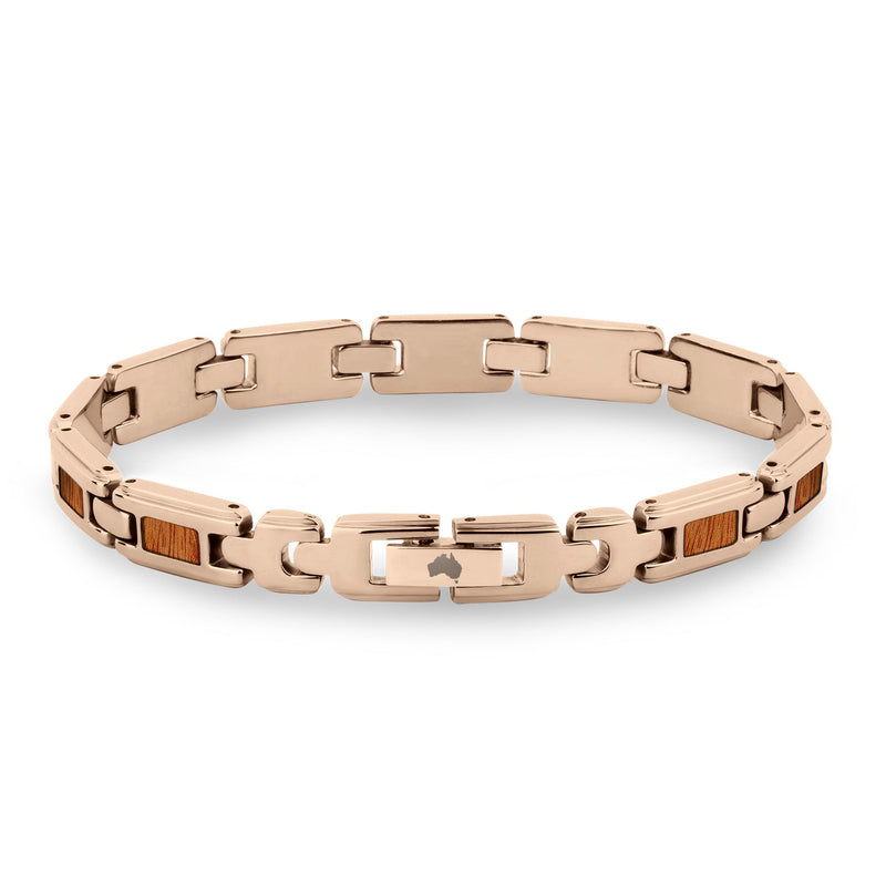 Gum Burl Ladies Link Bracelet - Rose Gold