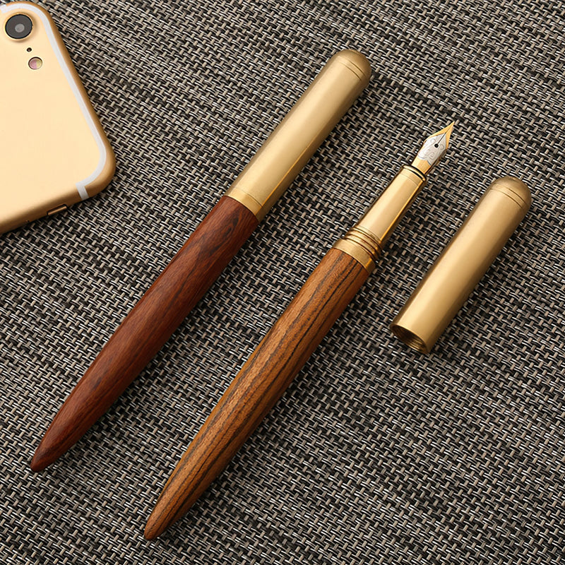 The Hemmingway | Handmade Wood and Brass Fountain Pen