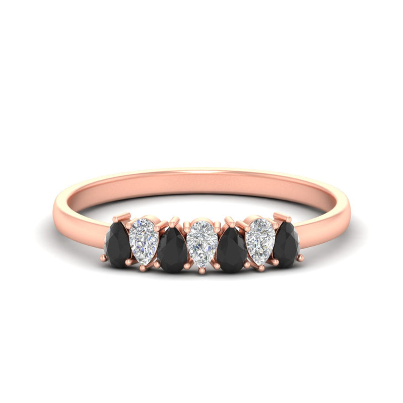 Half Carat 7 Stone Wedding Band Diamond Teardrop