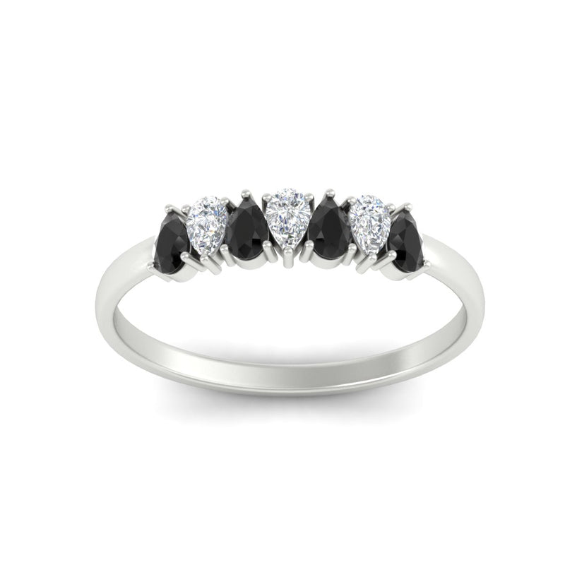 Half Carat 7 Stone Wedding Band Diamond Teardrop