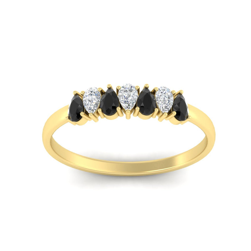 Half Carat 7 Stone Wedding Band Diamond Teardrop
