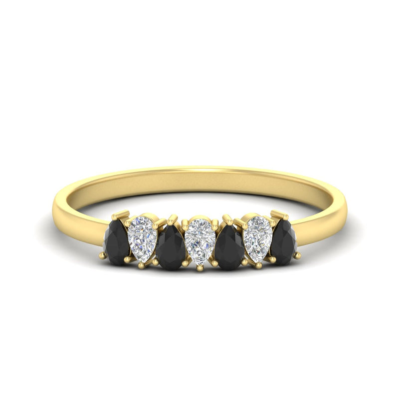 Half Carat 7 Stone Wedding Band Diamond Teardrop