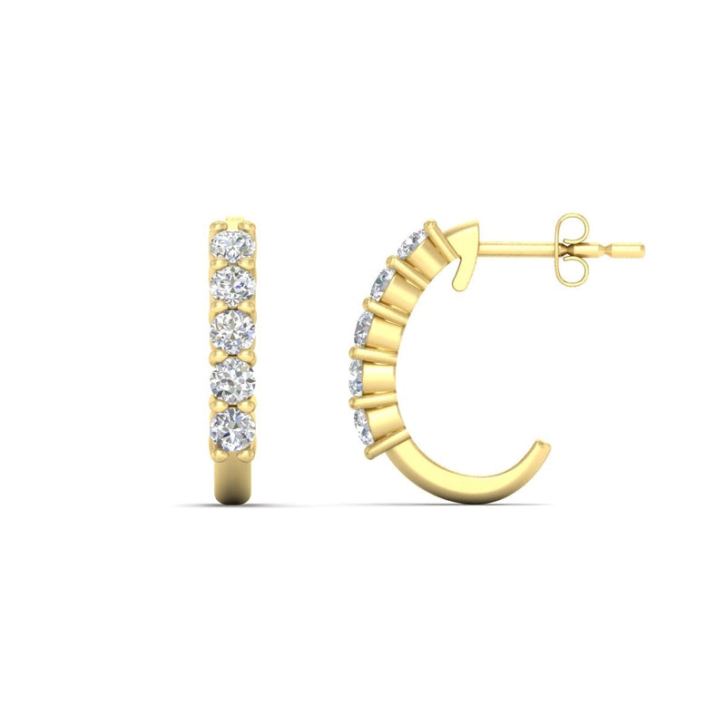 Half Huggie Hoop Earring