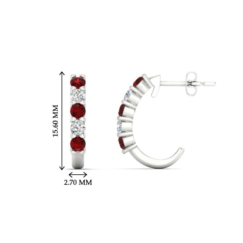 Half Huggie Hoop Earring