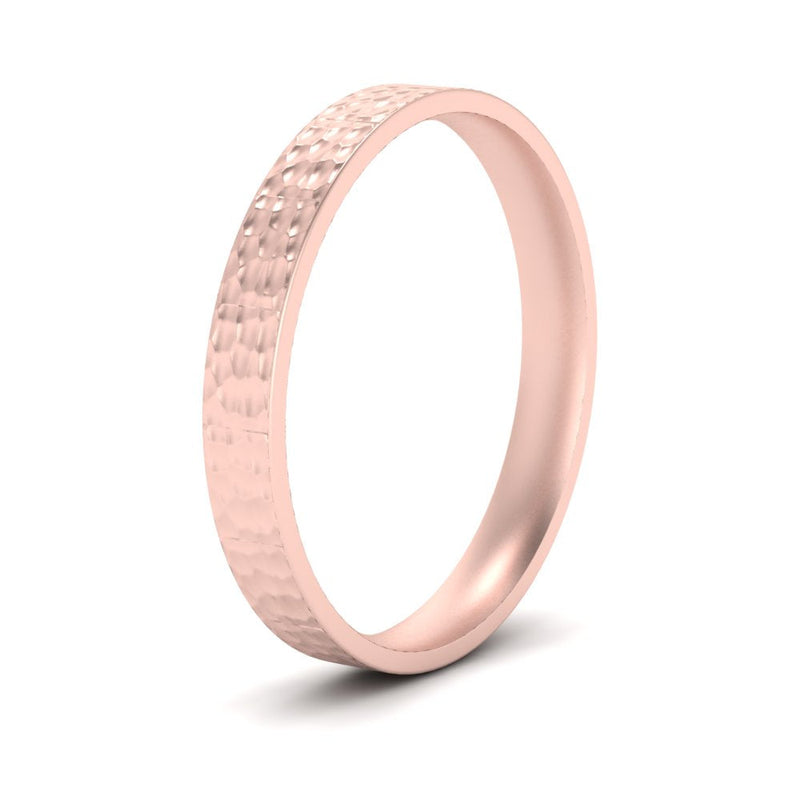 Hammered Wedding Band Comfort Fit 5 mm