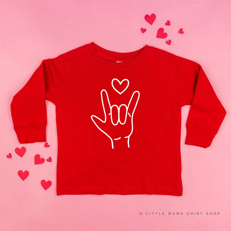 Sign Language - I Love You - Child Long Sleeve Tee