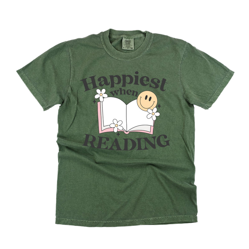 Happiest When Reading - Comfort Colors Tee
