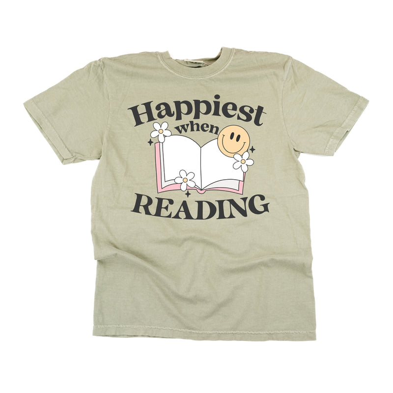 Happiest When Reading - Comfort Colors Tee