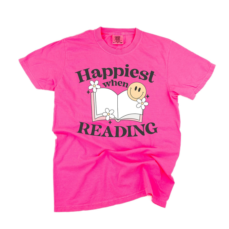 Happiest When Reading - Comfort Colors Tee