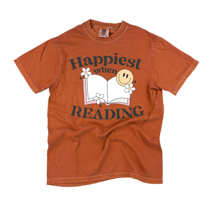 Happiest When Reading - Comfort Colors Tee