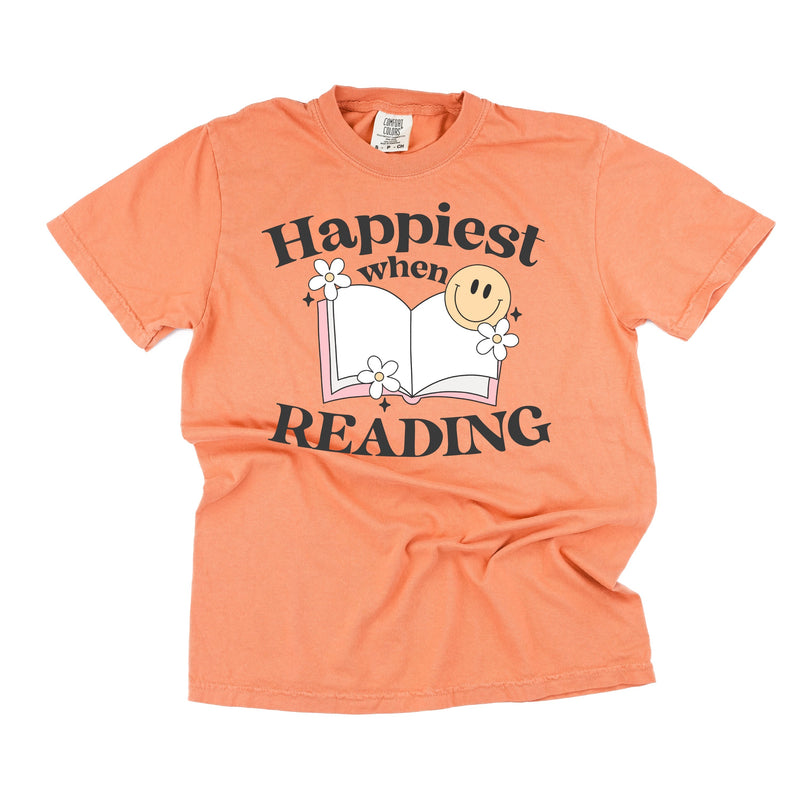 Happiest When Reading - Comfort Colors Tee