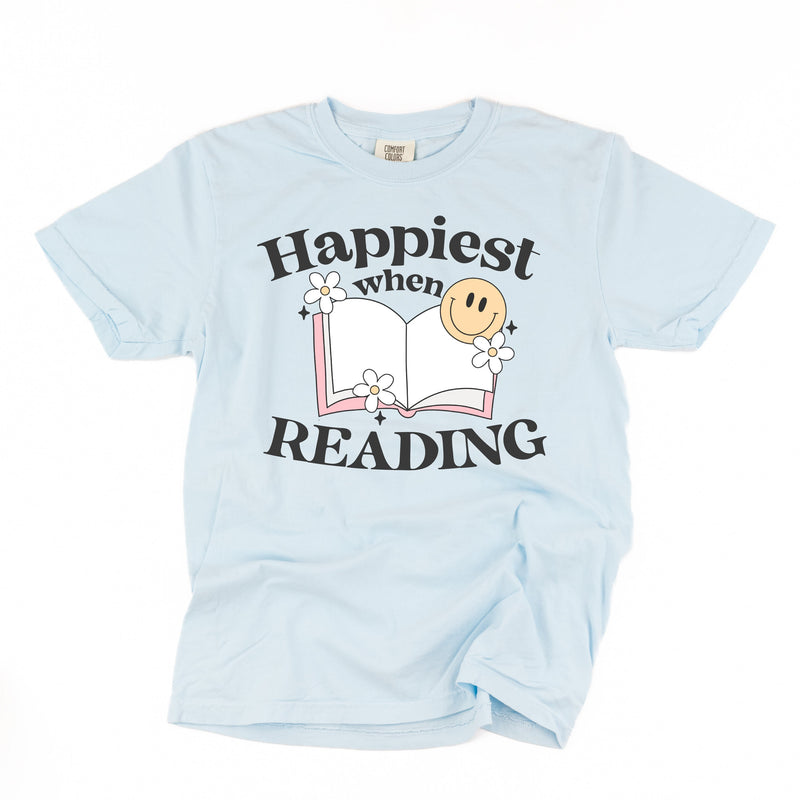 Happiest When Reading - Comfort Colors Tee