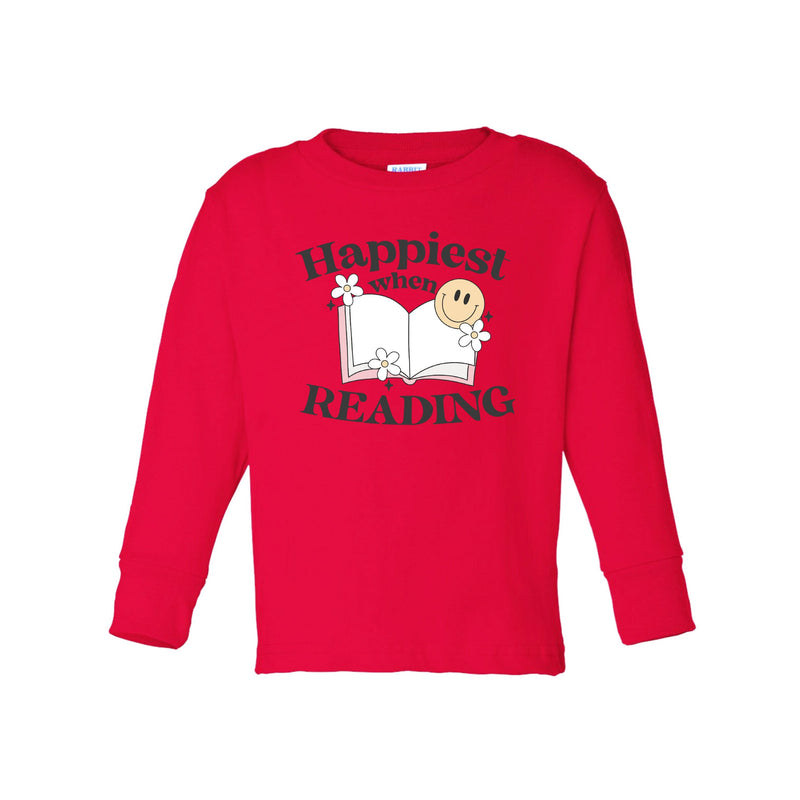 Happiest When Reading - Child Long Sleeve Tee