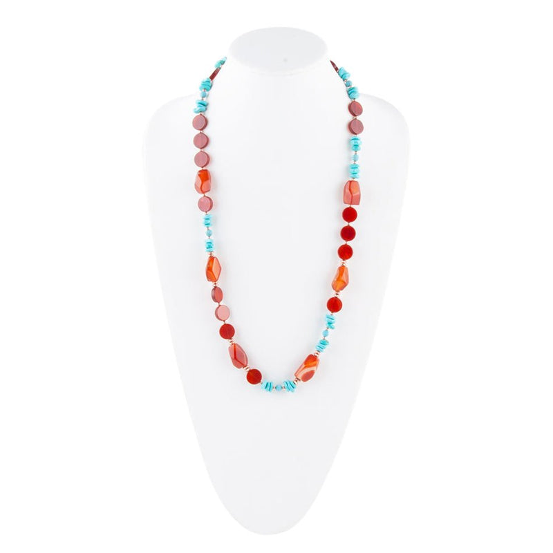 Headed West Long Carnelian Necklace