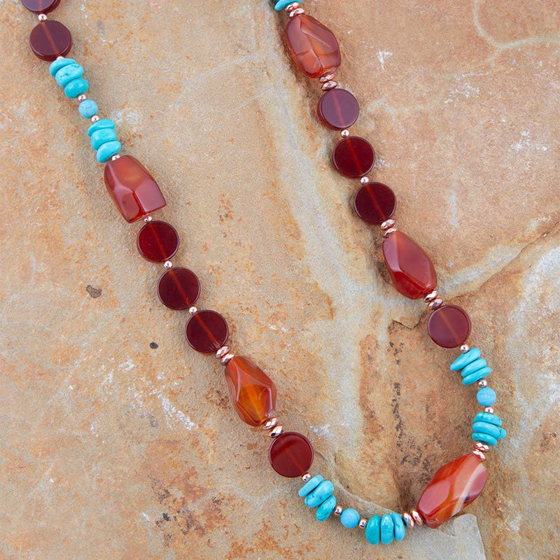 Headed West Long Carnelian Necklace