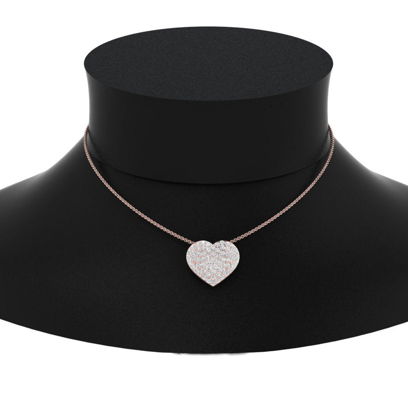 Heart Cluster Diamond Pendant