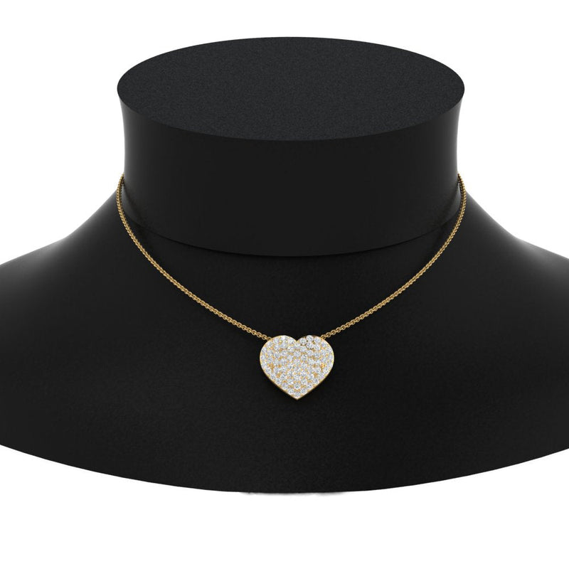 Heart Cluster Diamond Pendant