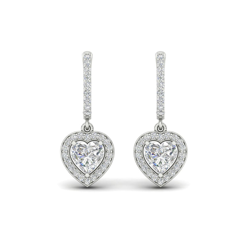 Heart Halo Drop Dangle Earring
