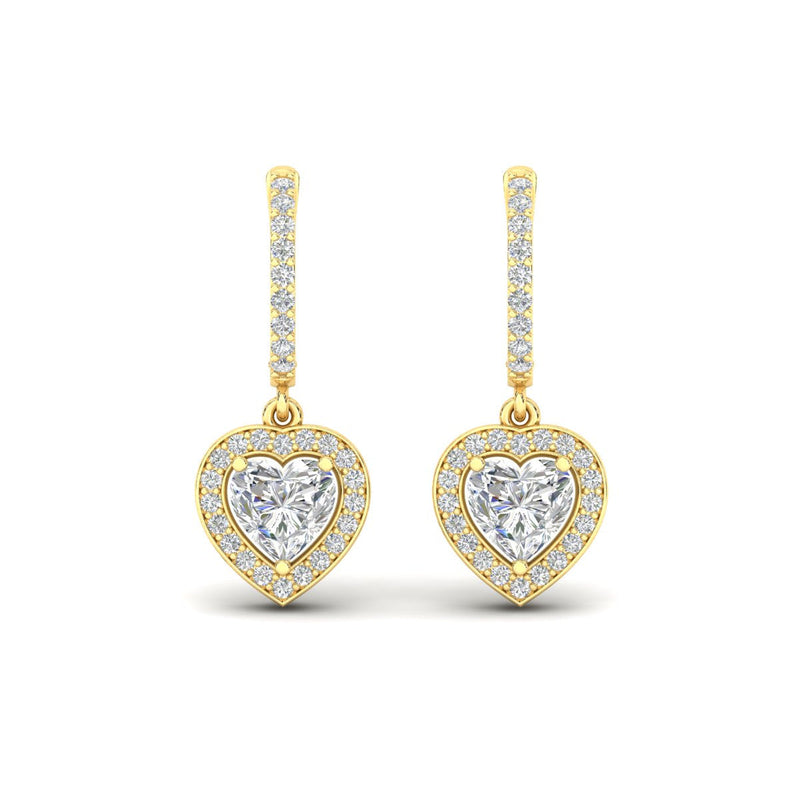 Heart Halo Drop Dangle Earring
