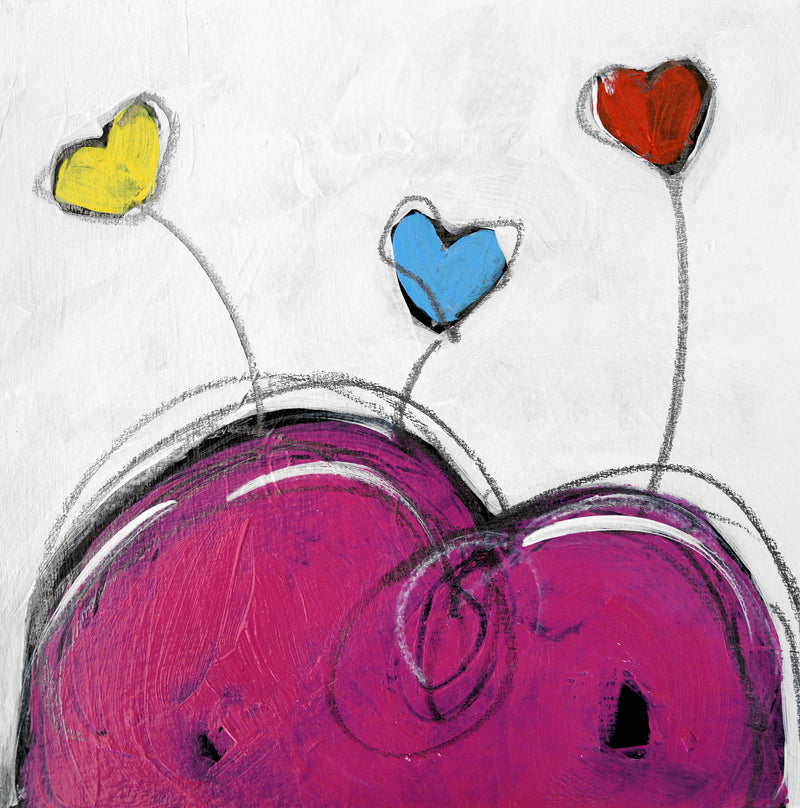 Mini Print: Pink Heart.  Spread Love Series.