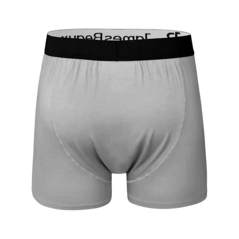 3-Pack Men's Heather Gray 95% Bamboo Boxer Shorts