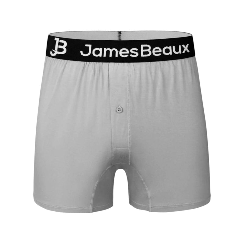 3-Pack Men's Heather Gray 95% Bamboo Boxer Shorts