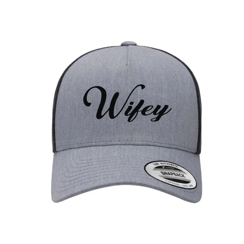 Embroidered Wifey Trucker Hat – Classic Mesh Cap for Wedding or Anniversary